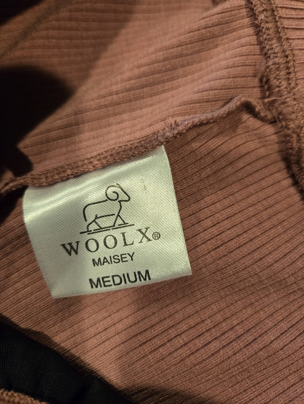 Woolx Maisey Ribbed Shorts "Powdered Rose" Size M - Picture 6 of 7